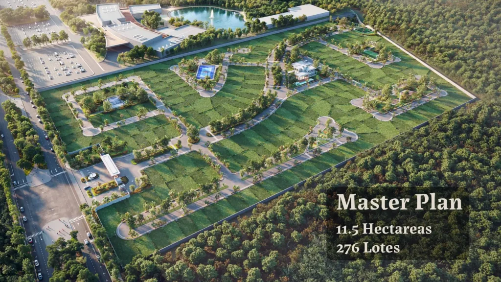 Terrenos en Valladolid: vista aérea del master plan de Páramo Residencial
